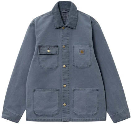 Carhartt WIP 密歇根工装夹克 浅蓝色 多口袋 工作服 标志款式 I026480-1EG-FH Order Carhartt WIP 密歇根工装夹克 浅蓝色 多口袋 工作服 标志款式 I026480-1EG-FH