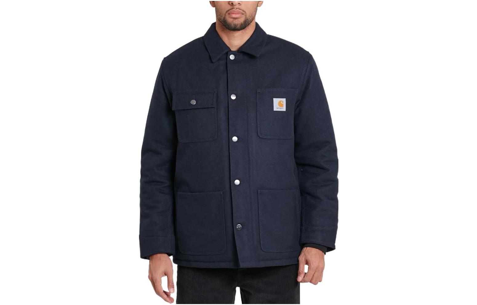 Carhartt WIP Michigan Jacket Navy Wool Michigan Jacket Navy Blue I0232851C-00-03