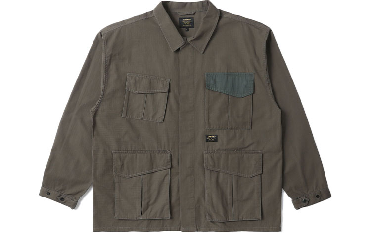 Carhartt WIP Military Green Multi-Pocket Button-Up Jacket CHXJKA221036I-GRD