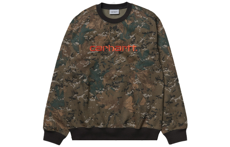 Carhartt WIP Minimal Logo Embroidered Crewneck Sweatshirt Camo () I027092-0G2-90