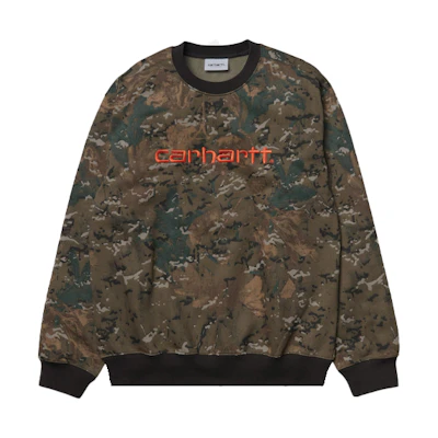 Carhartt WIP Minimal Logo Embroidered Crewneck Sweatshirt Camo () I027092-0G2-90