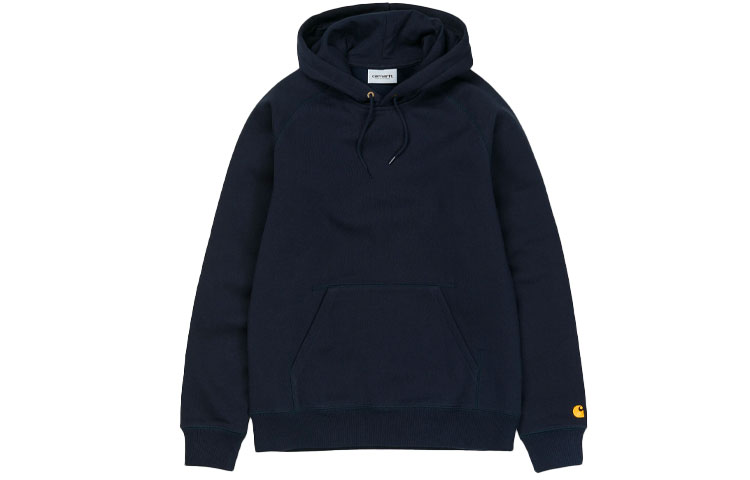 Carhartt WIP Minimal Logo Embroidered Hoodie Navy Blue () I026384-1C-90