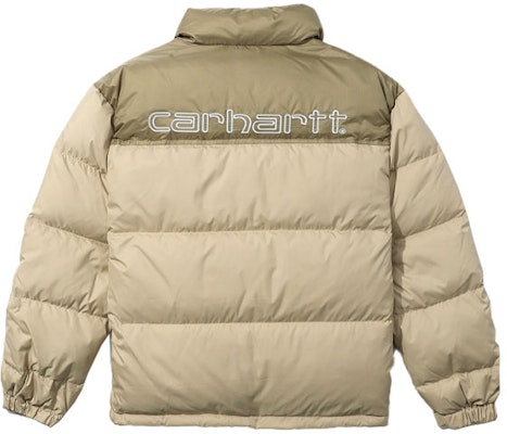 칼하트 WIP 미니멀 자수 패치워크 패딩 재킷 베이지 유니섹스. CHXDNA192002D-BGX Lookbook 칼하트 WIP 미니멀 자수 패치워크 패딩 재킷 베이지 유니섹스. CHXDNA192002D-BGX