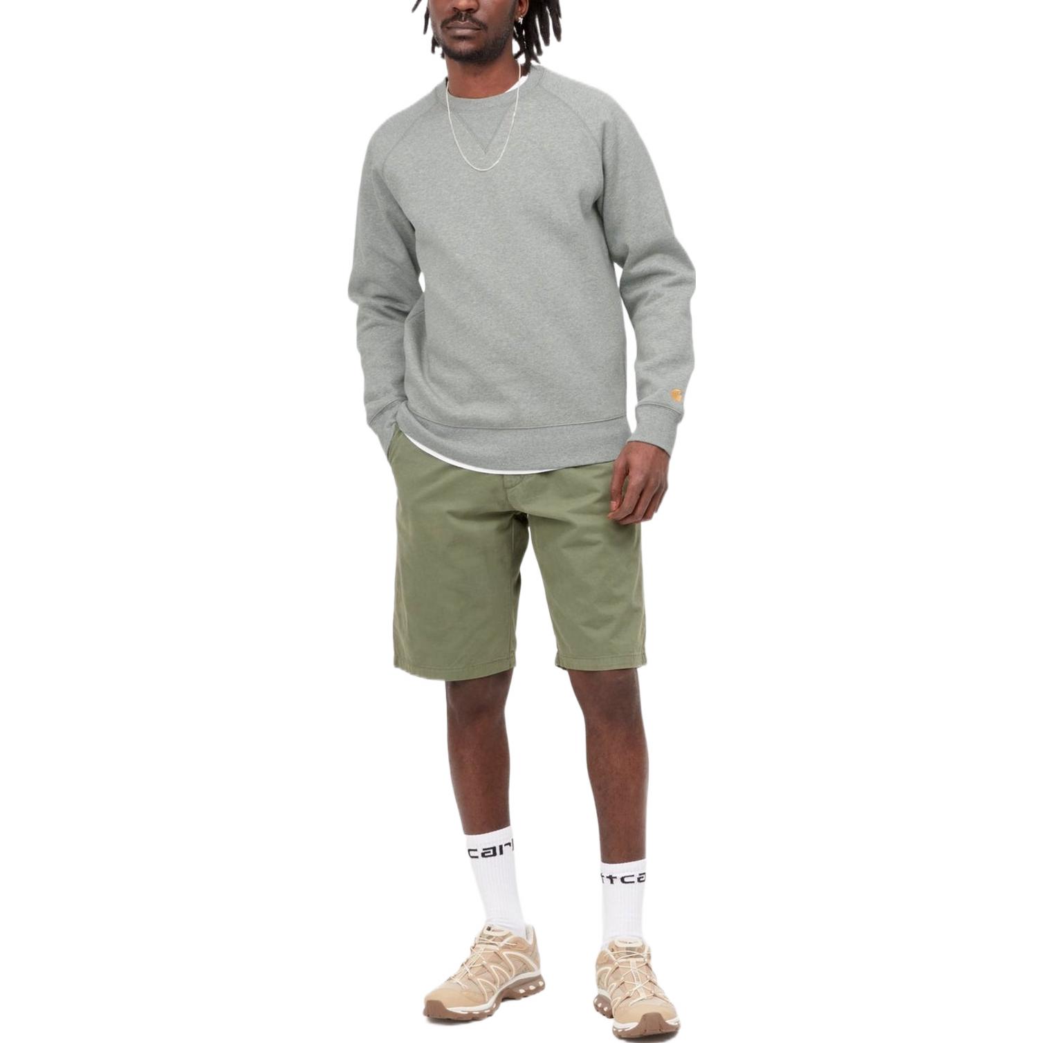 Shop Carhartt WIP 极简风灰色休闲款男女同款连帽卫衣 I026383-00M-XX