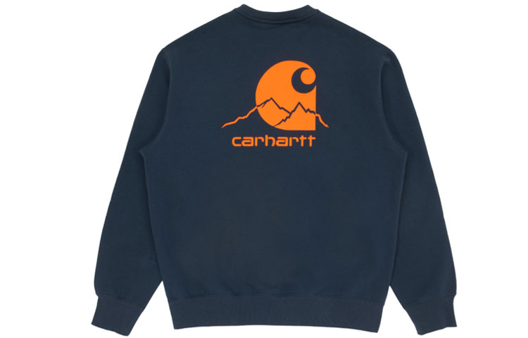 Carhartt WIP Mountain Print Fleece Sweatshirt Navy Blue Winter CHXSWA202042F-NYX