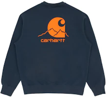 Carhartt WIP Mountain Print Fleece Sweatshirt Navy Blue Winter CHXSWA202042F-NYX Carhartt WIP Mountain Print Fleece Sweatshirt Navy Blue Winter CHXSWA202042F-NYX