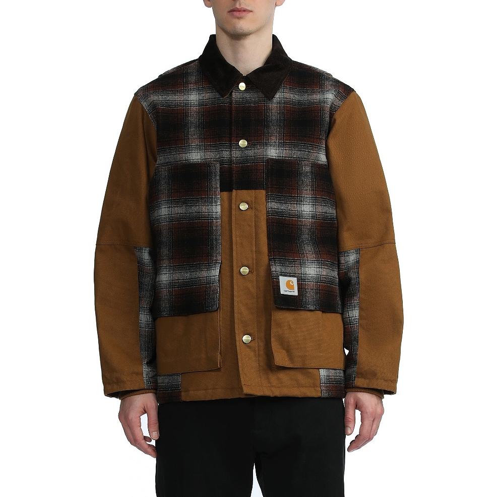 Carhartt WIP Multi-Pocket Plaid Patchwork Jacket Coffee Brown CHXJKI029456H-BWX 圖 4