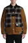 Shop Carhartt WIP 多口袋格紋拼接外套 咖啡棕 CHXJKI029456H-BWX