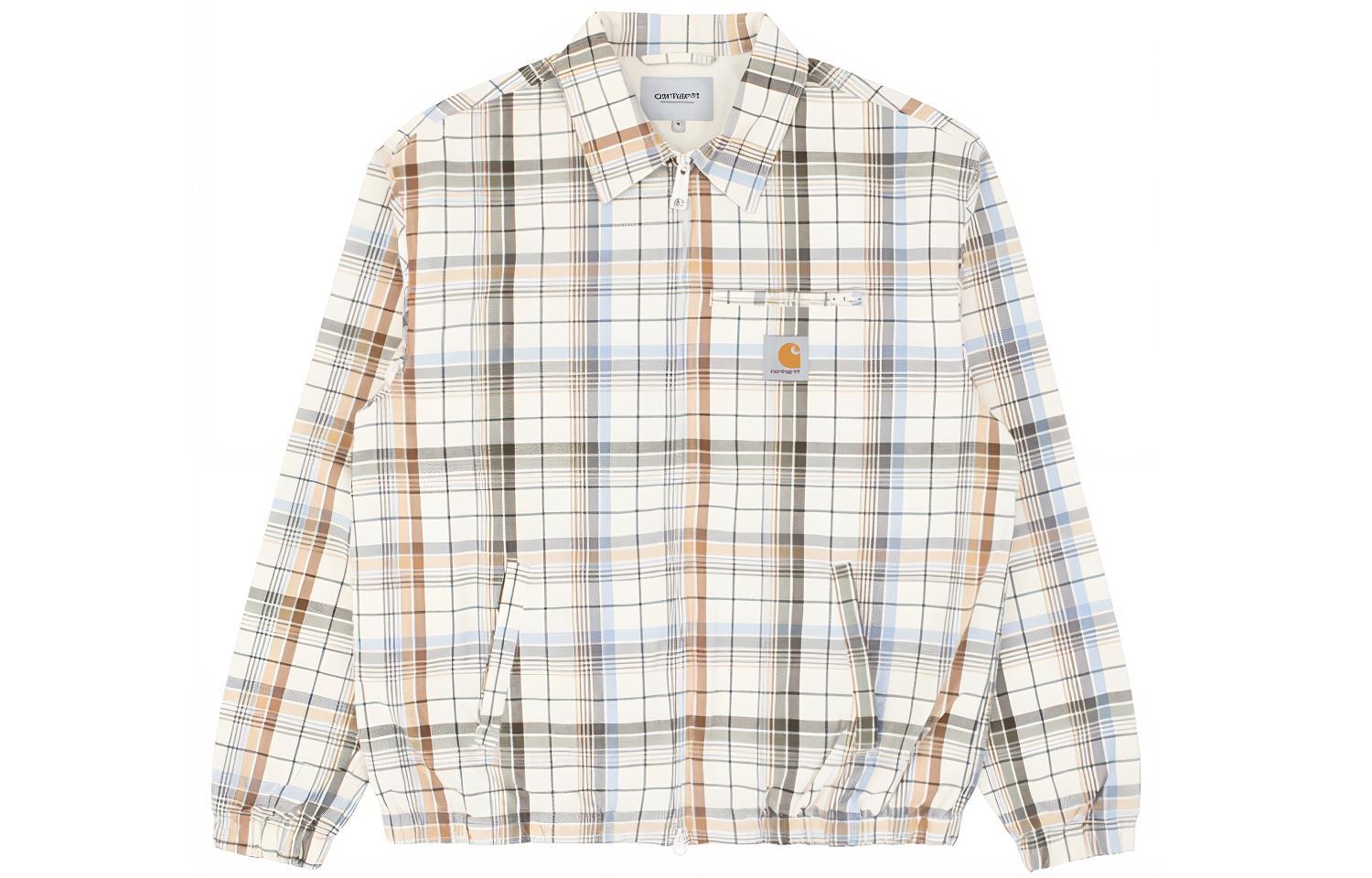Carhartt WIP Multi-Pocket Plaid Workwear Zip Jacket Unisex Off-White CHXJKI028725G-Natural
