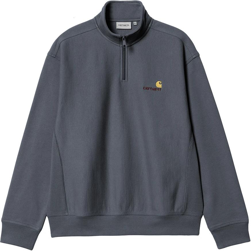 Carhartt WIP Navy Blue Embroidered Logo High-Neck Loose-Fit Sweatshirt I027014-1CQ-XX