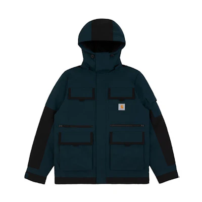 Carhartt WIP Navy Blue Multi-Pocket Hooded Jacket for Men CHXJKI027143D-NYX