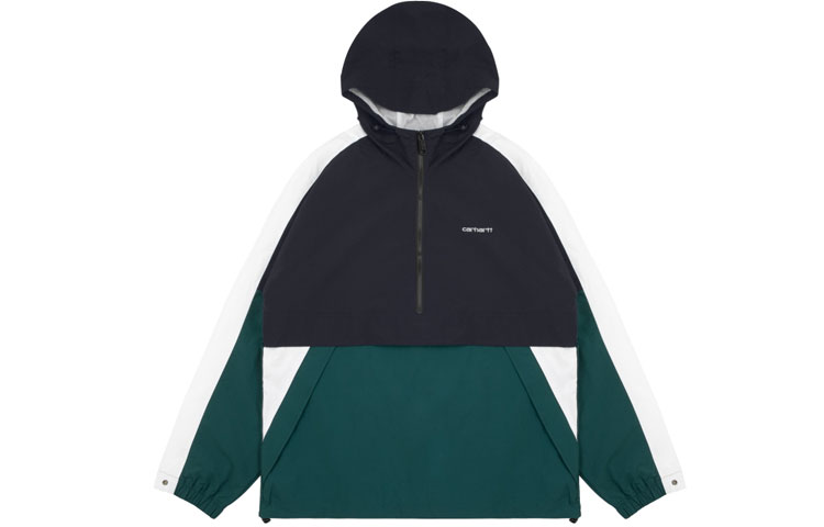 Carhartt WIP Navy Blue Zip-Up Spliced Hooded Jacket CHXJKI027192D-NYX