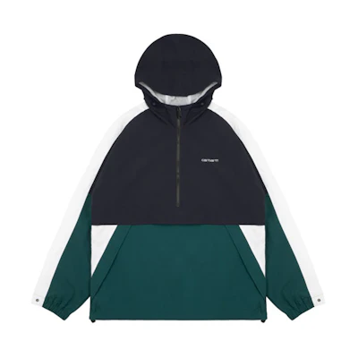 Carhartt WIP Navy Blue Zip-Up Spliced Hooded Jacket CHXJKI027192D-NYX