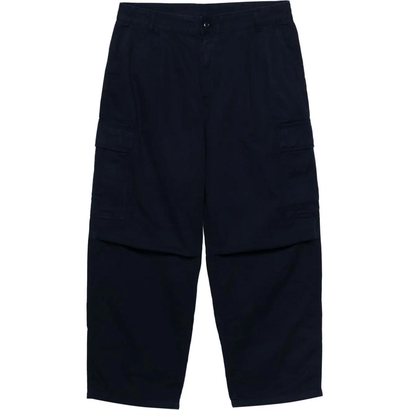 Order Carhartt WIP Navy Cargo Tapered Pants Lelaki dengan Zip dan Logo. I031218-29L-GD