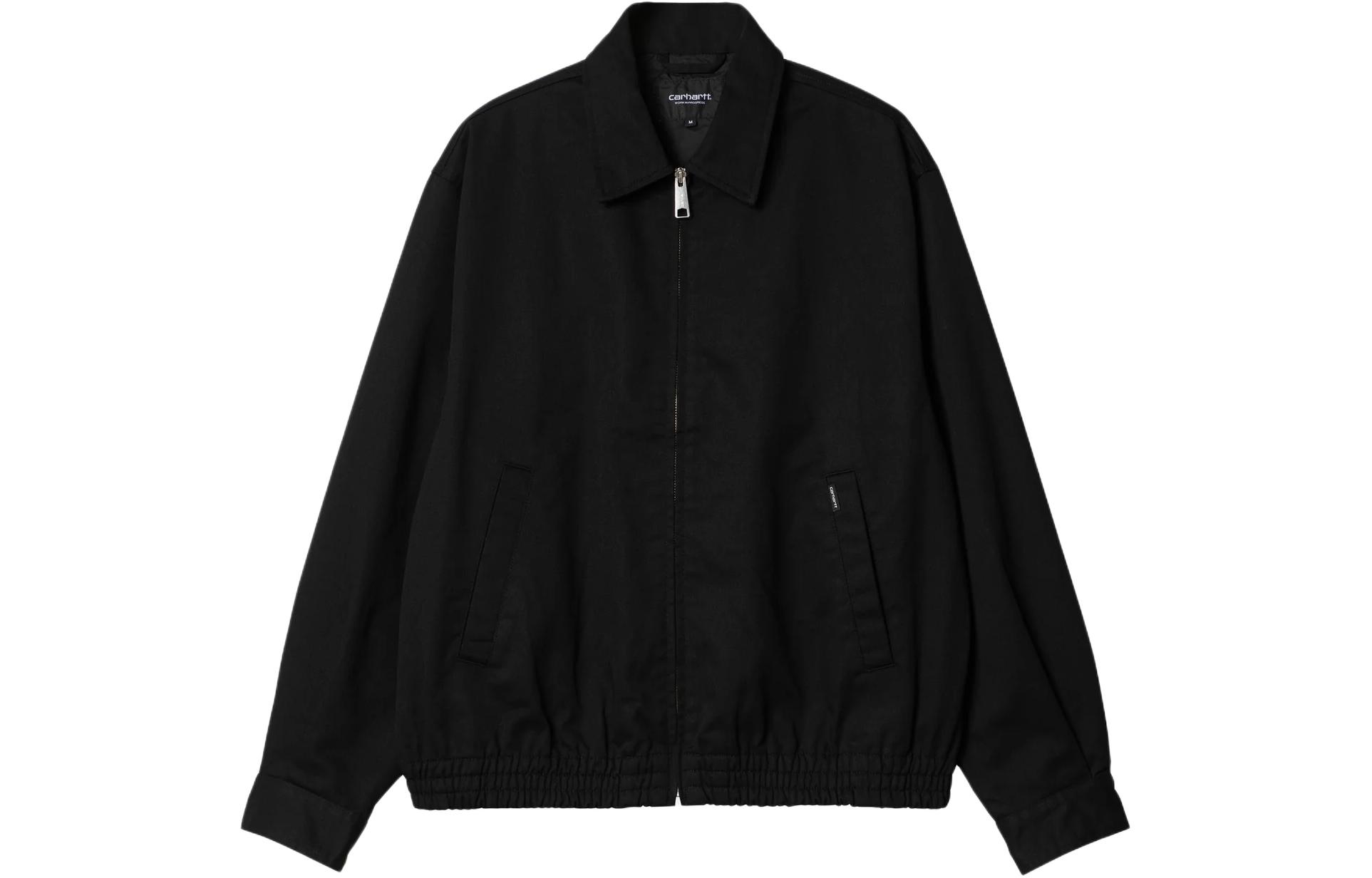 Carhartt WIP Newhaven Jacket Black Solid Color Zip-Up Long Sleeve Jacket I032912-89-02