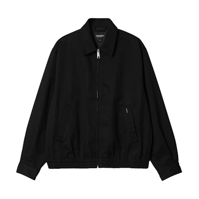 Carhartt WIP Newhaven Jacket Black Solid Color Zip-Up Long Sleeve Jacket I032912-89-02