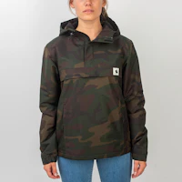 Shop Carhartt WIP Nimbus 半拉鍊迷彩連帽外套 男女款 I027639-05P-00