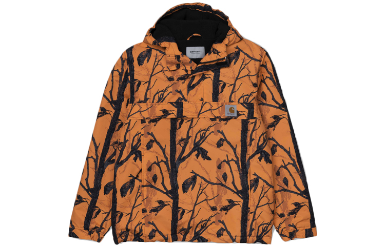 Carhartt WIP Nimbus Pullover Half-Zip Hoodie Tree Print Unisex Orange I027639-05Z-00