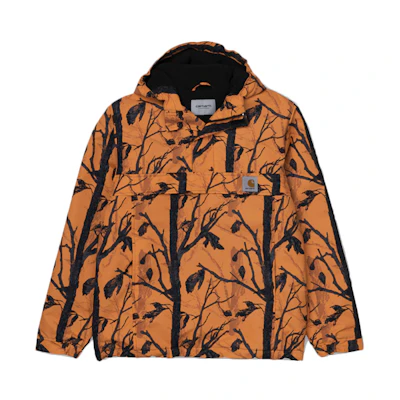Carhartt WIP Nimbus Pullover Half-Zip Hoodie Tree Print Unisex Orange I027639-05Z-00