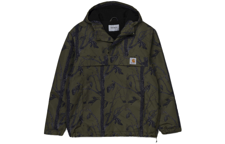 Carhartt WIP Nimbus Pullover Tree Camouflage Winter Fleece Hoodie Green Unisex I027639-06A-00