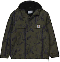 Carhartt WIP Nimbus Pullover Tree Camouflage Winter Fleece Hoodie Green Unisex I027639-06A-00 Carhartt WIP Nimbus Pullover Tree Camouflage Winter Fleece Hoodie Green Unisex I027639-06A-00
