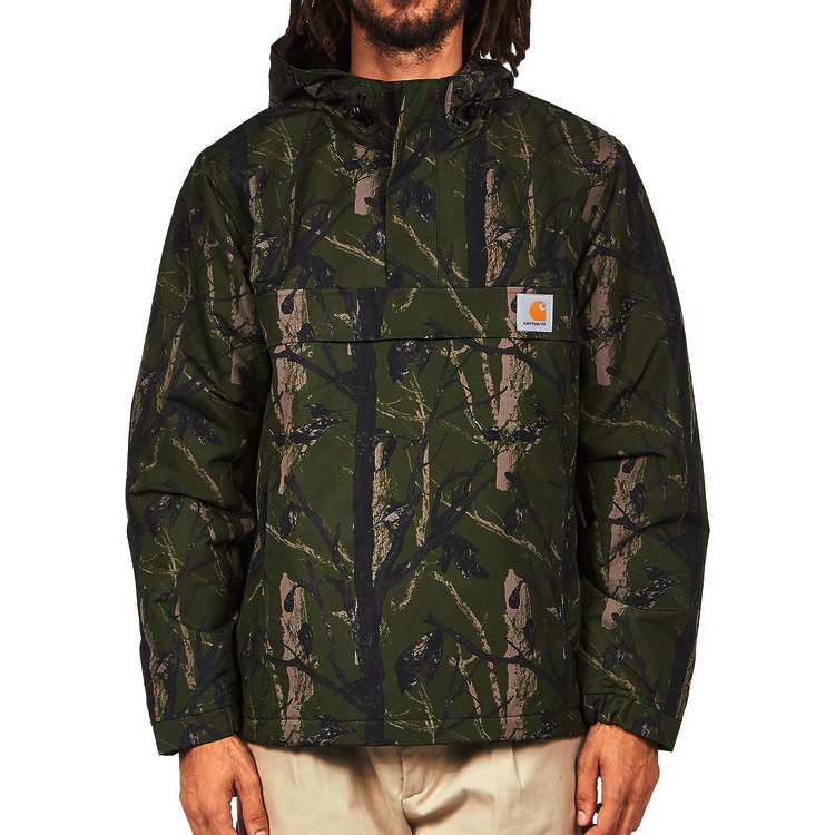 Shop Carhartt WIP Nimbus Pullover Hoodie Tree Camo Fleece Hijau Unisex. I027639-06A-00
