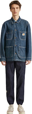 Carhartt WIP OG Chore Coat Azul Primavera Chaqueta Denim Lavada Manga Larga I031896-01-06 4