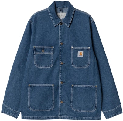 Carhartt WIP OG Chore Coat Azul Primavera Chaqueta Denim Lavada Manga Larga I031896-01-06 Order Carhartt WIP OG Chore Coat Azul Primavera Chaqueta Denim Lavada Manga Larga I031896-01-06