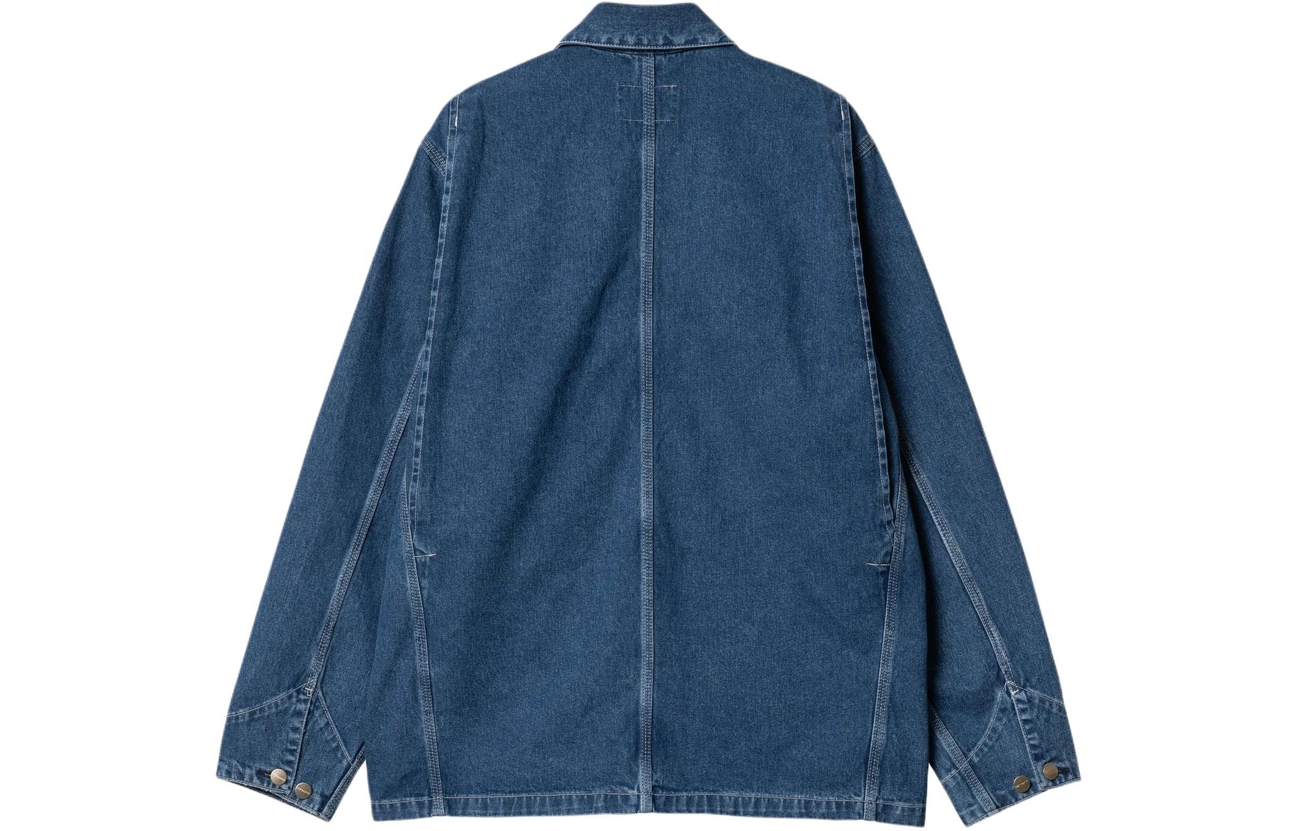 Lookbook Carhartt WIP OG Chore Coat Azul Primavera Chaqueta Denim Lavada Manga Larga I031896-01-06