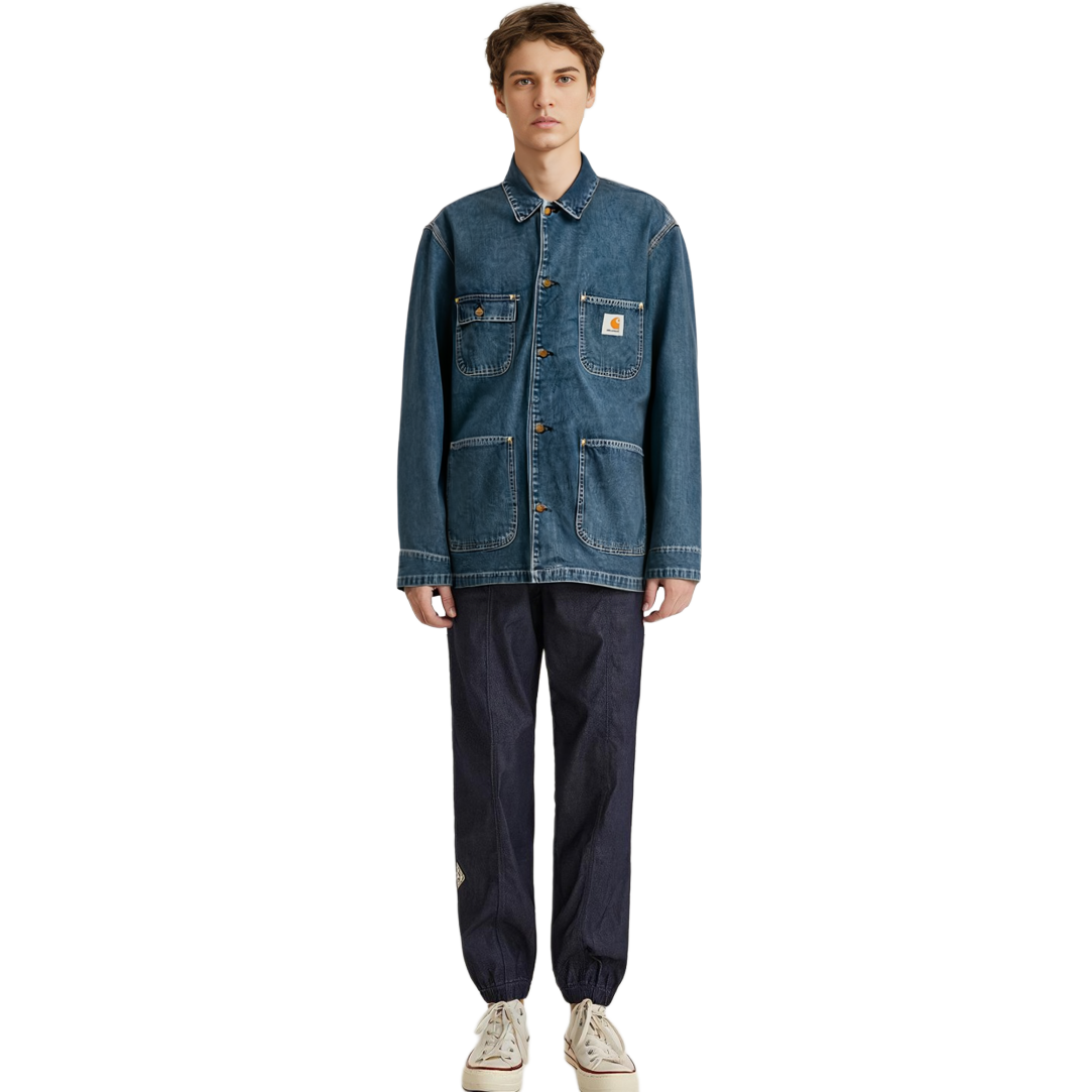 Details for Carhartt WIP OG Chore Coat Azul Primavera Chaqueta Denim Lavada Manga Larga I031896-01-06