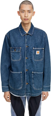 Carhartt WIP OG Chore Coat Azul Primavera Chaqueta Denim Lavada Manga Larga I031896-01-06 Sizing Carhartt WIP OG Chore Coat Azul Primavera Chaqueta Denim Lavada Manga Larga I031896-01-06