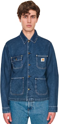 Carhartt WIP OG Chore Coat Azul Primavera Chaqueta Denim Lavada Manga Larga I031896-01-06 2
