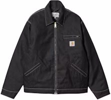 Carhartt WIP OG Detroit Jacket Casual Zip Denim Jacket Black I033039-89-01 Carhartt WIP OG Detroit Jacket Casual Zip Denim Jacket Black I033039-89-01