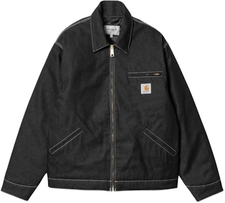 Carhartt WIP OG Detroit Jaket Denim Hitam Zip Kasual I033039-89-01 Order Carhartt WIP OG Detroit Jaket Denim Hitam Zip Kasual I033039-89-01