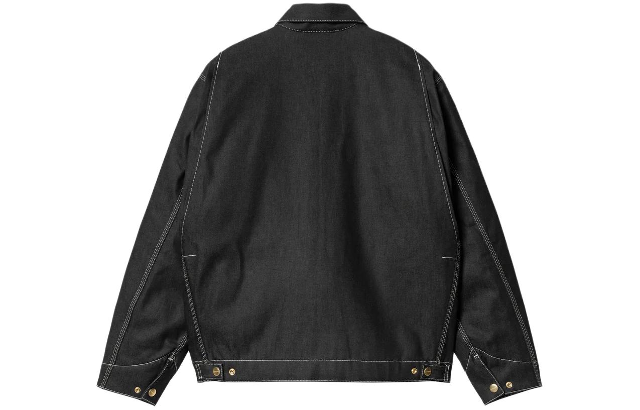Lookbook Carhartt WIP OG Detroit Jaket Denim Hitam Zip Kasual I033039-89-01