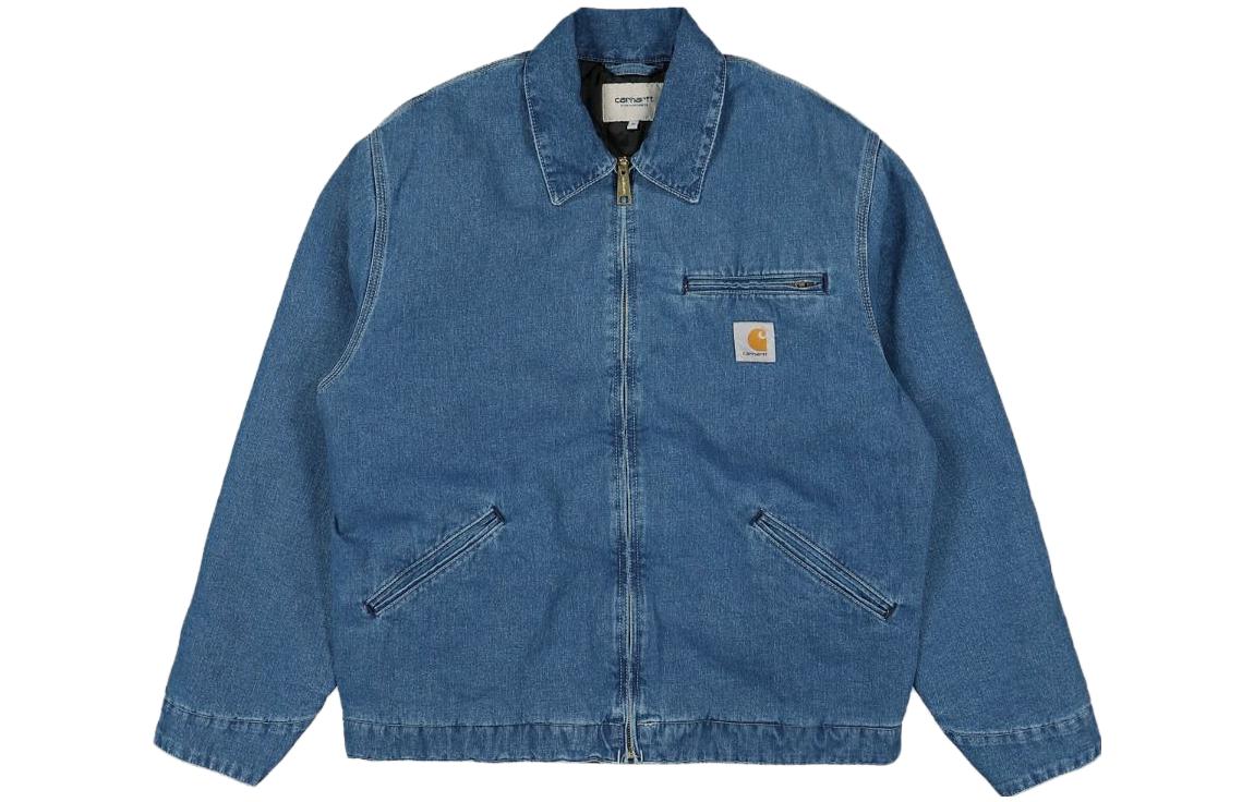 Carhartt WIP OG Detroit Jacket Blue Denim Zip Pocket  Jacket I033039-0106