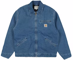 Carhartt WIP OG Detroit Jacket Blue Denim Zip Pocket Jacket I033039-0106 Carhartt WIP OG Detroit Jacket Blue Denim Zip Pocket Jacket I033039-0106
