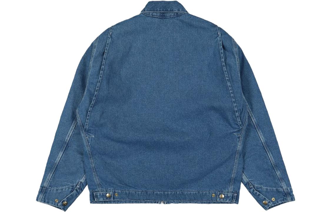 Lookbook 칼하트 WIP OG 디트로이트 재킷 블루 데님 지퍼 포켓 재킷 I033039-0106