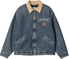 Carhartt WIP OG Detroit Jacket Blue Unisex Denim Zip-Up Long Sleeve Outerwear. I034734-2XN-4Q Carhartt WIP OG Detroit Jacket Blue Unisex Denim Zip-Up Long Sleeve Outerwear. I034734-2XN-4Q
