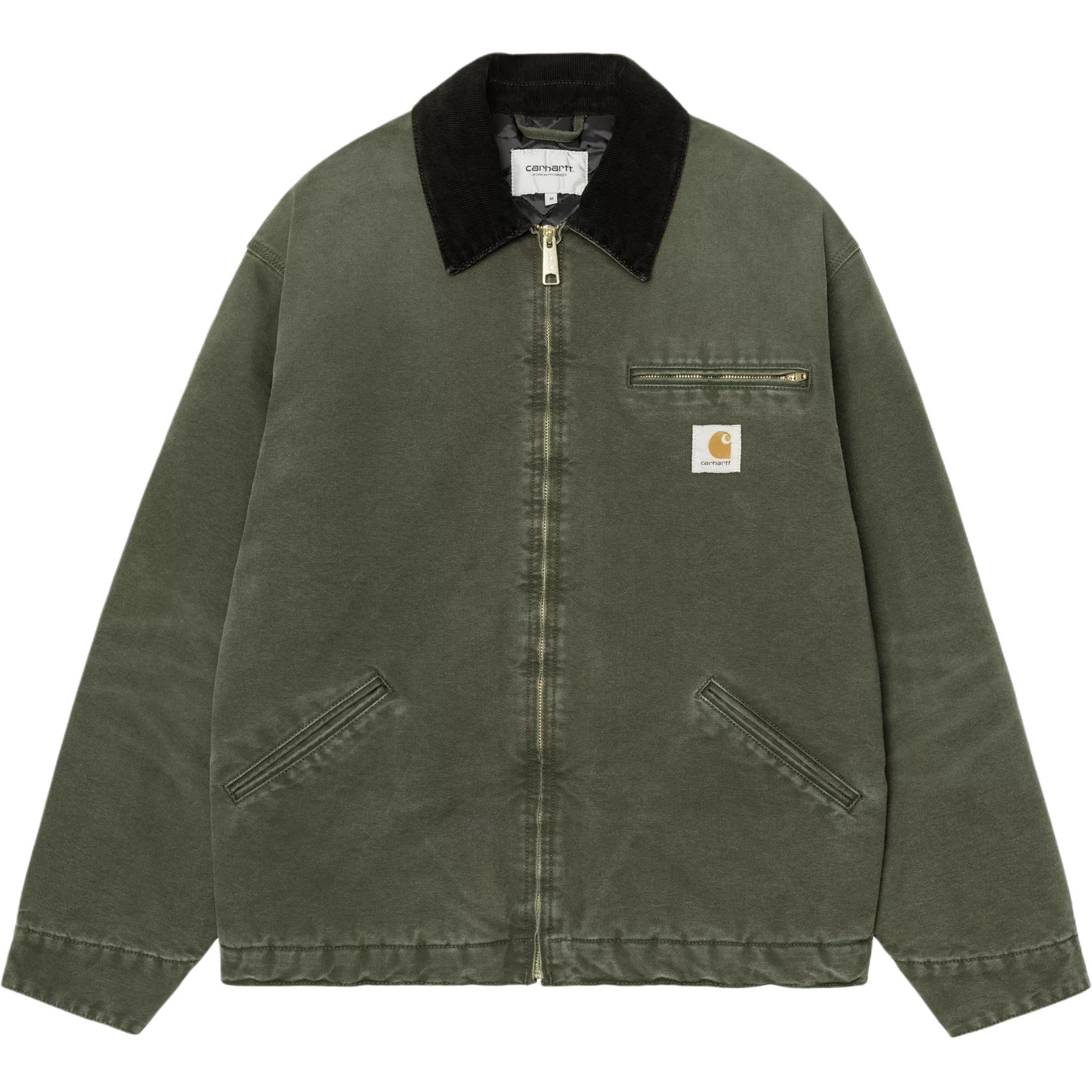 Carhartt WIP OG Detroit Jacket Classic Logo Casual Zip-Up Collared Coat. I035614-3CM-4O