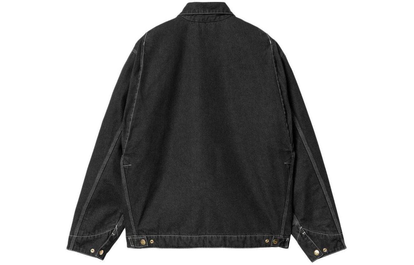 Lookbook Carhartt WIP OG Jaket Detroit Denim Zip-Up Kerah Hitam Washed Casual. I033039-89-06