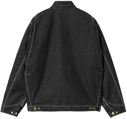 Carhartt WIP OG Jaket Detroit Denim Zip-Up Kerah Hitam Washed Casual. I033039-89-06 Lookbook Carhartt WIP OG Jaket Detroit Denim Zip-Up Kerah Hitam Washed Casual. I033039-89-06