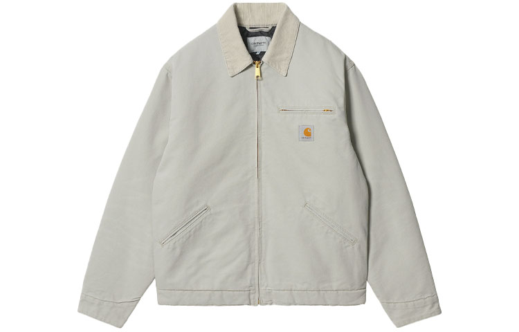 Carhartt WIP OG Detroit Jacket Logo Workwear Grey White I027358-01C-3K