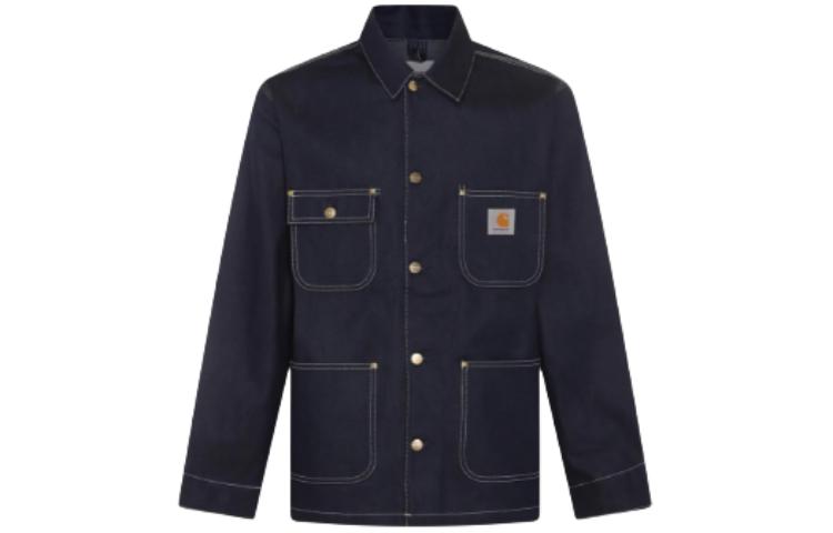 Carhartt WIP OG Michigan Chore Coat Blue Denim Jacket Long Sleeve Retro Style I031896-01-01 圖 2