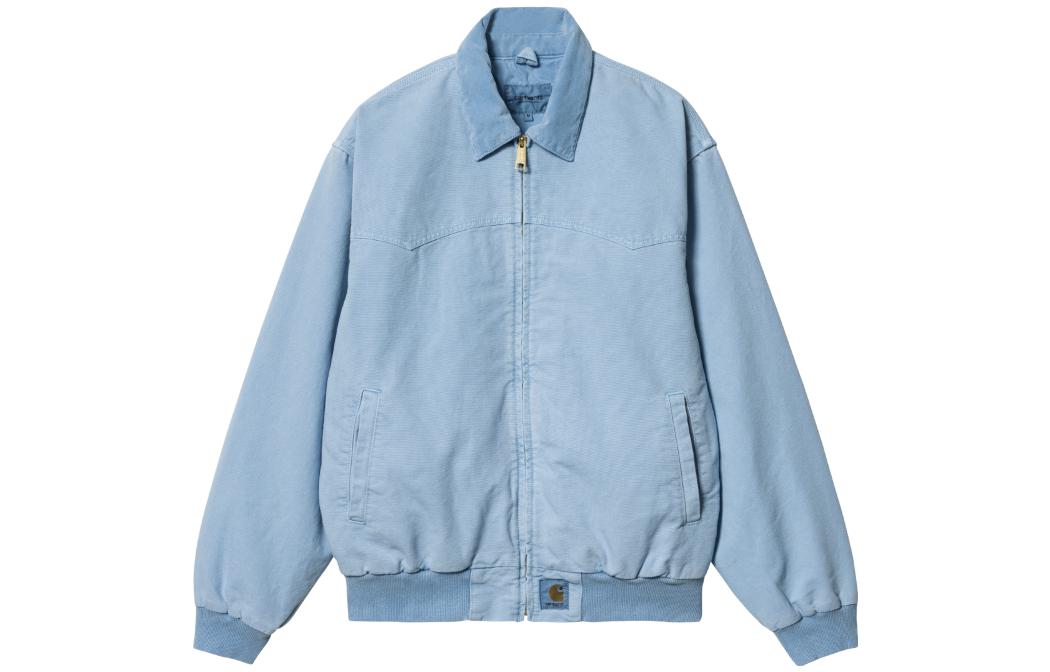 Carhartt WIP OG Santa Fe Jacket Blue Unisex Zip-Up Collar Jacket. i030288-1hf-fh 圖 2