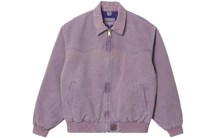Carhartt WIP OG Santa Fe Jacket Purple - Quilted Workwear Zip-Up Jacket for Men. I030288-0NR-FH