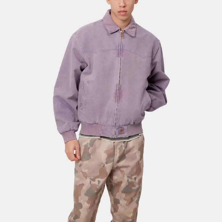 Details for Carhartt WIP OG Santa Fe 紫色夹克 - 男士工装绗缝拉链外套. I030288-0NR-FH