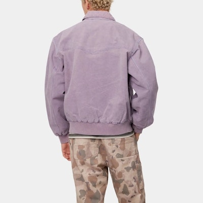 Carhartt WIP OG Santa Fe 紫色夹克 - 男士工装绗缝拉链外套. I030288-0NR-FH Sizing Carhartt WIP OG Santa Fe 紫色夹克 - 男士工装绗缝拉链外套. I030288-0NR-FH