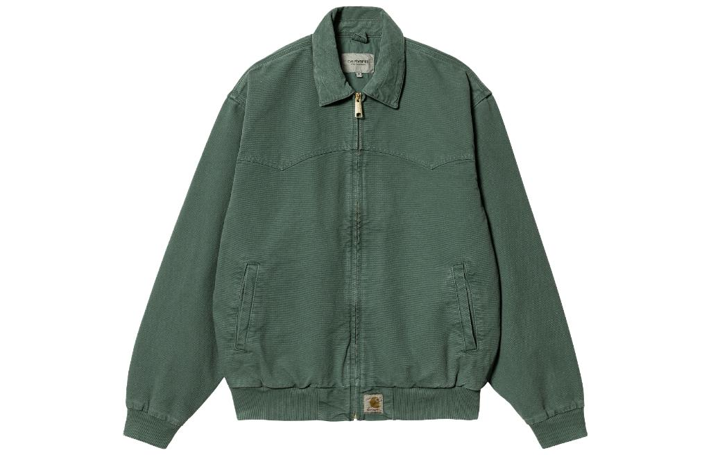 Carhartt WIP OG SAnta Fe Jacket Quilted Workwear Cotton Lined Zip Green I030288-1F5-FH
