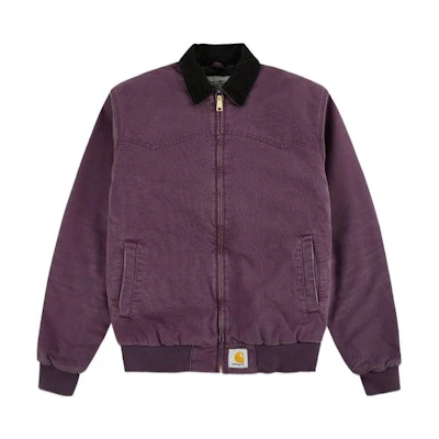 Carhartt WIP OG SAnta Fe Quilted Canvas Logo Jacket Purple - I031198-0ZD-3K